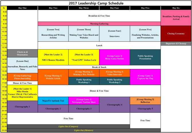 2017 Leadership Camp Schedule_Final